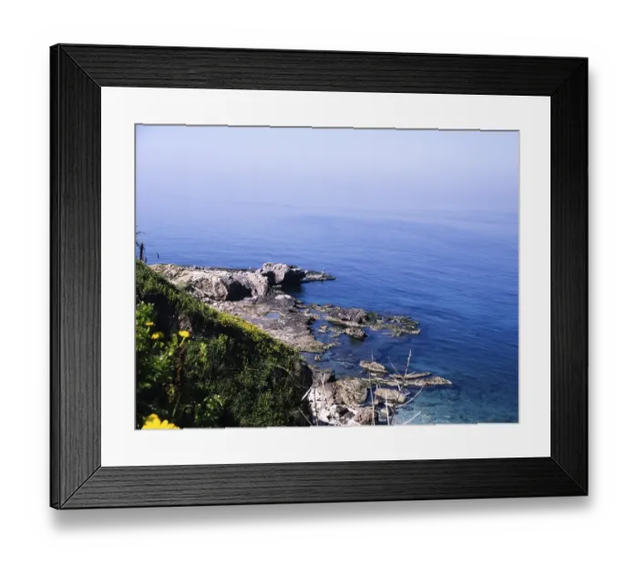 Framed Print : View of the Mediterranean coast from Byblos, Lebanon, 1998, Asia Framed Print : View of the Mediterranean coast from Byblos, Lebanon, 1998, Asia