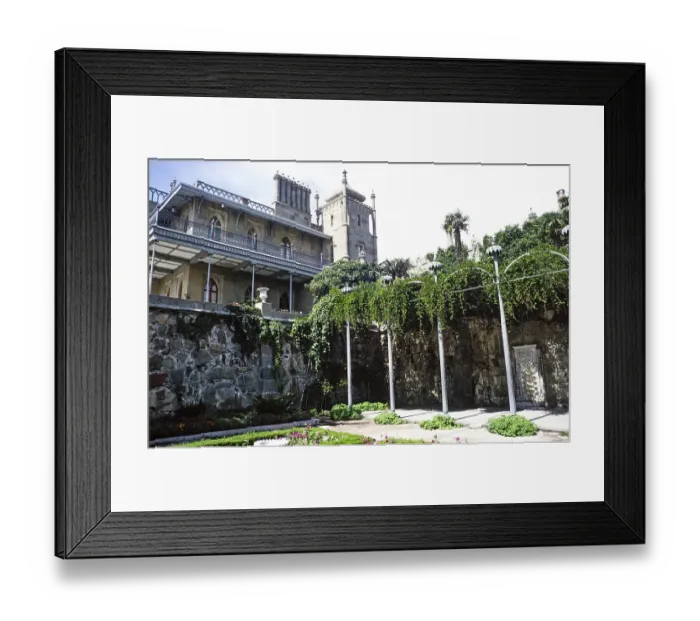 Framed Print : Vorontsov Palace or Alupka Palace, Yalta, Crimea, Russia, 1997, Europe