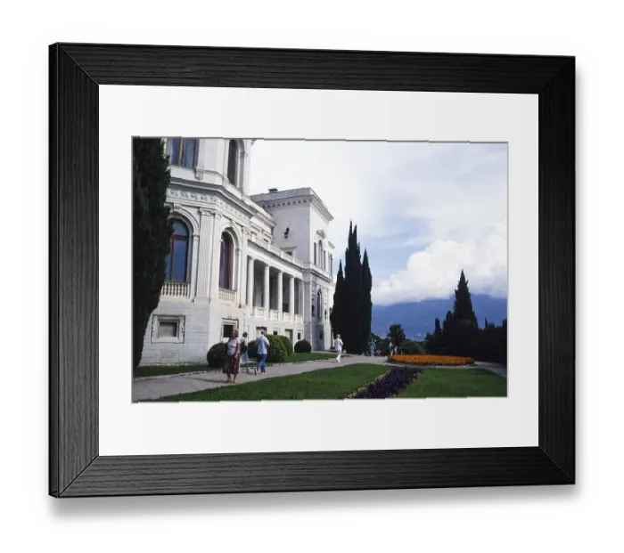 Framed Print : Tourists in front of the Livadia Palace, Yalta, Crimea, Russia, 1997, Europe