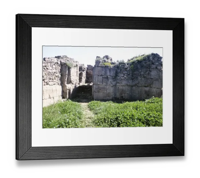 Framed Print : Prehistoric archaeological site in Ugarit, Syria, 1998 Throne room, Asia