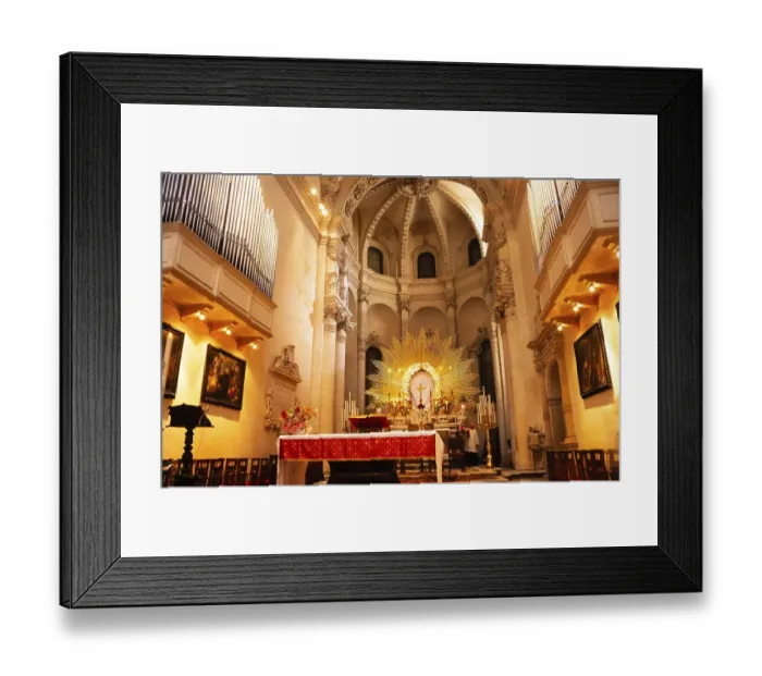 Framed Print : The interior of the Cathedral of the Assumption of the Virgin Mary in Lecce, Apulia, Italy in 1999 Framed Print : The interior of the Cathedral of the Assumption of the Virgin Mary in Lecce, Apulia, Italy in 1999