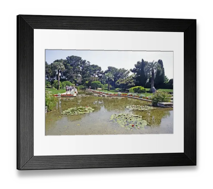 Framed Print : A visit to Villa Ephrussi de Rothschild, villa Ile-de-France, Saint-Jean-Cap-Ferrat, French Riviera, France in 1999