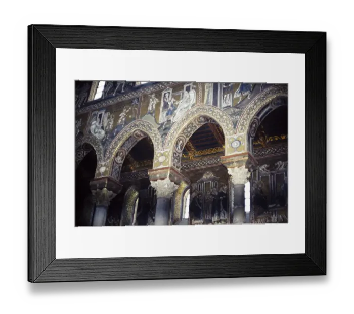 Framed Print : Religious wall paintings in the Norman cathedral of Monreale, Cathedral of Monreale, near Palermo, Sicily, Italy, in 1999, Europe Framed Print : Religious wall paintings in the Norman cathedral of Monreale, Cathedral of Monreale, near Palermo, Sicily, Italy, in 1999, Europe