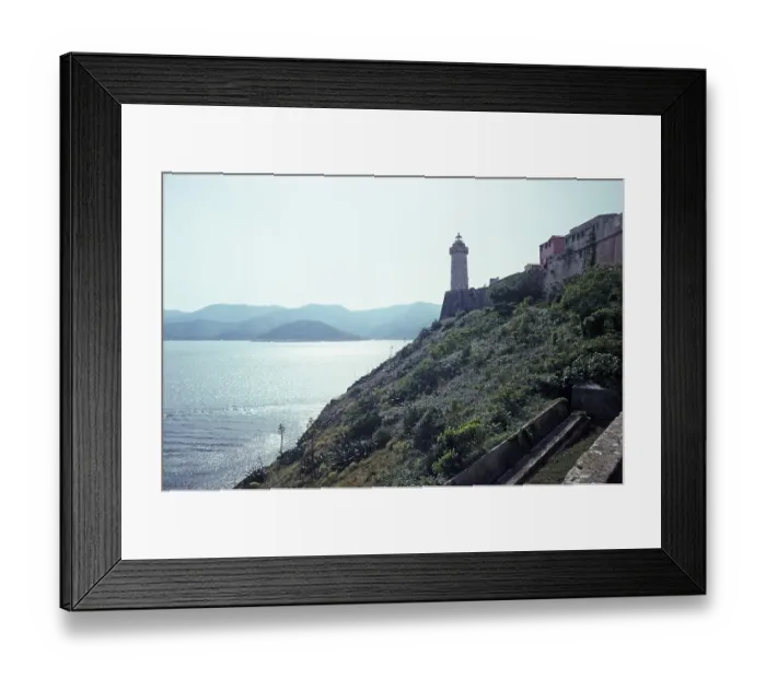 Framed Print : Lighthouse Faro del Forte Stella, lighthouse of Portoferraio, built in 1548 Island of Elba, Italy in 1999 Framed Print : Lighthouse Faro del Forte Stella, lighthouse of Portoferraio, built in 1548 Island of Elba, Italy in 1999