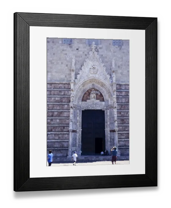 Framed Print : Door to the cathedral church in Messina, Sicily, Italy, 1999, Europe