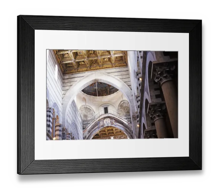 Framed Print : Interior of the Cathedral Church of Santa Maria Assunta, Pisa, Italy, Europe