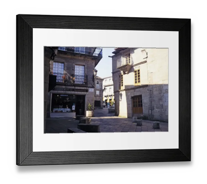 Framed Print : Historic buildings in the old part of the city centre, Vigo, Spain, Europe Framed Print : Historic buildings in the old part of the city centre, Vigo, Spain, Europe