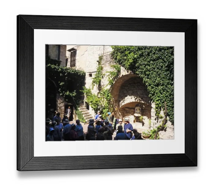 Framed Print : Tourist group in the Museum of Jewish History, Girona, Catalonia, Spain, Europe Framed Print : Tourist group in the Museum of Jewish History, Girona, Catalonia, Spain, Europe