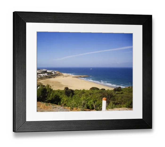 Framed Print : View to the south along the Atlantic coast of Cape Spartel, Morocco, North Africa 1999, Africa