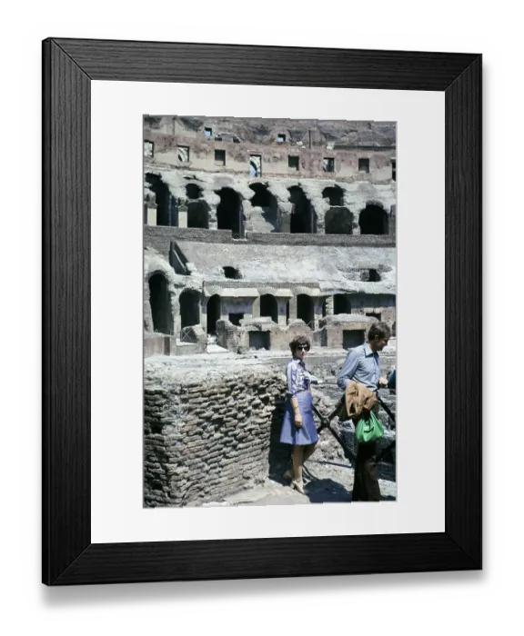 Framed Print : The Roman Colosseum or Flavian Amphitheatre, Rome, Italy in 1974 built 70-80 AD