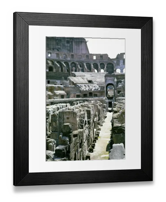 Framed Print : The Roman Colosseum or Flavian Amphitheatre, Rome, Italy in 1974 built 70-80 AD