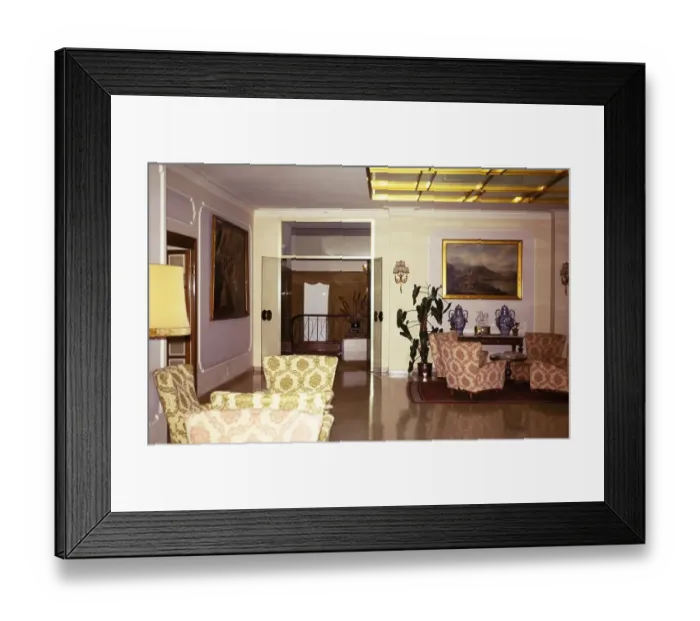 Framed Print : Interior view of the Hotel Napoleon, Rome, Italy, 1974, Europe Framed Print : Interior view of the Hotel Napoleon, Rome, Italy, 1974, Europe
