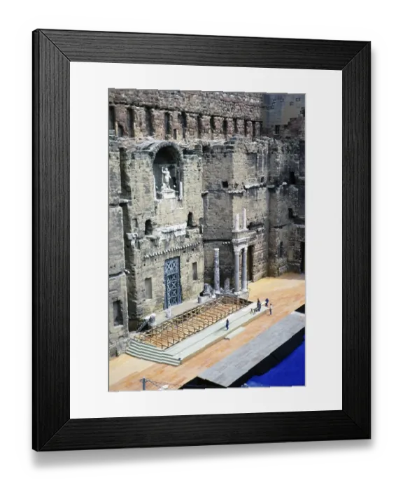 Framed Print : Stage inside the Roman amphitheatre Orange, France 1973