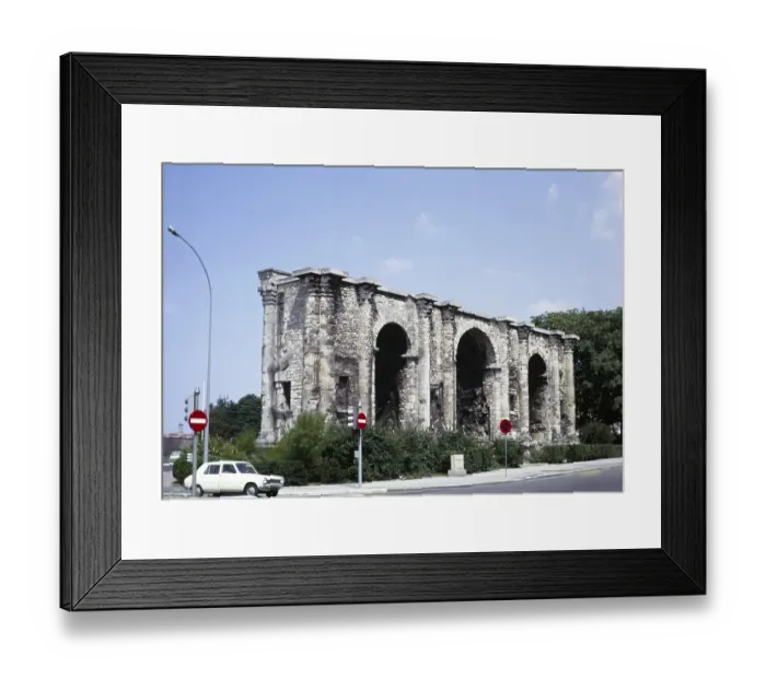 Framed Print : The Porte de Mars is an ancient Roman triumphal arch in Reims, France 1971
