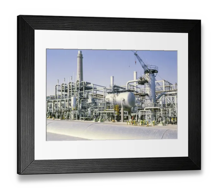 Framed Print : Oil industry in Ras Tanura area, Saudi Arabia, refinery 1979, Asia