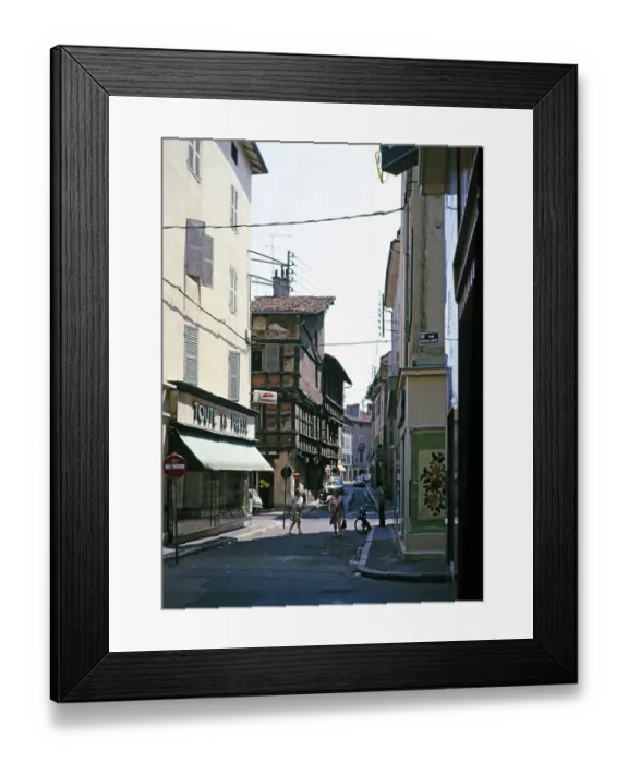 Framed Print : Half-timbered buildings in historical old town centre, Troyes, France 1976 Framed Print : Half-timbered buildings in historical old town centre, Troyes, France 1976