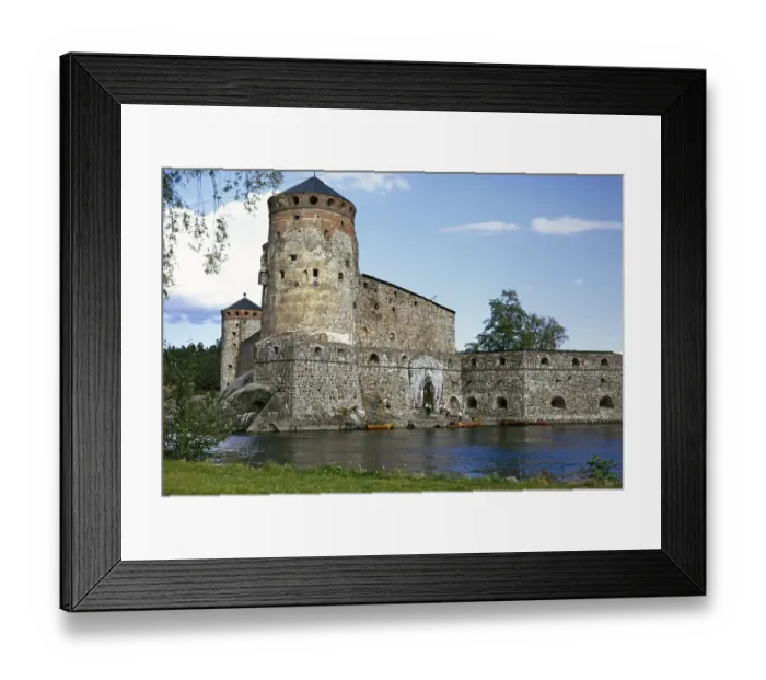 Framed Print : Schloss Olavinlinna, Savonlinna, Ostfinnland, Skandinavien 1973
