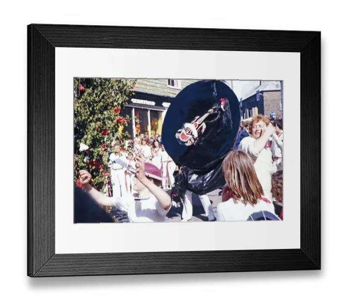 Framed Print : Obby Horse May Day Festival, Padstow, Cornwall, England, UK 1975 - The Old Oss