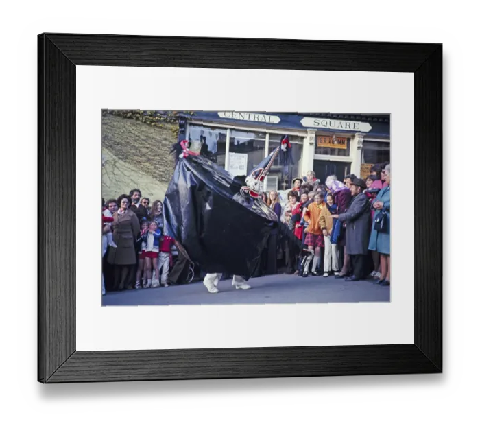 Framed Print : Obby Horse May Day Festival, Padstow, Cornwall, England, UK 1975 - The Old Oss