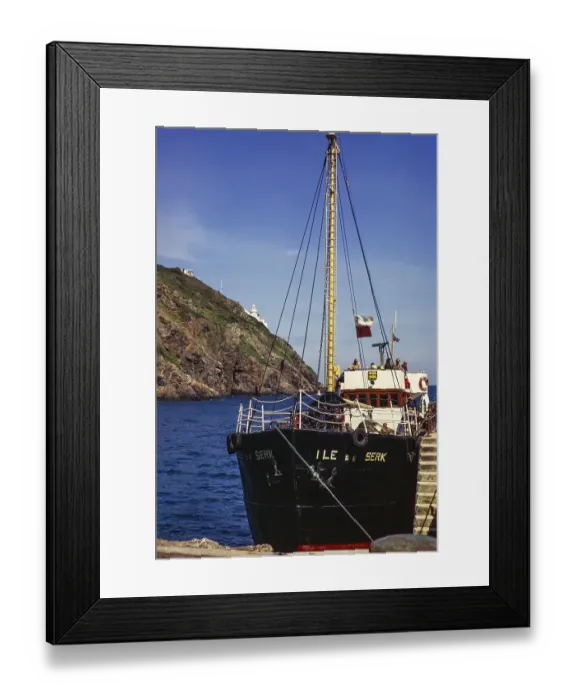 Framed Print : Ile de Serk Schiffsfaehre, Sark, Guernsey, Kanalinseln, Grossbritannien, Juni 1974, Europe Framed Print : Ile de Serk Schiffsfaehre, Sark, Guernsey, Kanalinseln, Grossbritannien, Juni 1974, Europe
