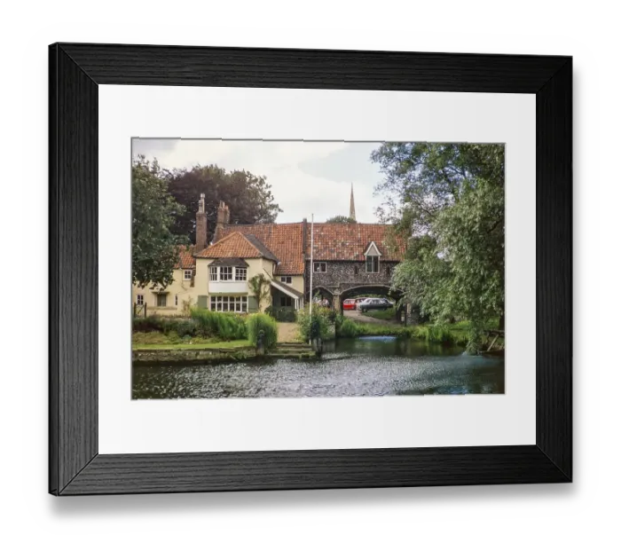 Framed Print : Pulls Ferry, Fluss Wensum, Norwich, Norfolk, England, UK Juli 1970