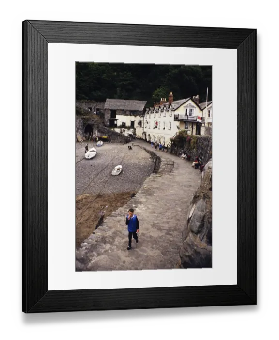 Framed Print : The Red Lion Inn, Clovelly, North Devon, England, Great Britain 1970s