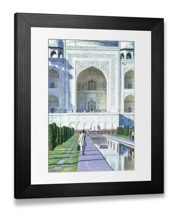 Framed Print : Detail of the Taj Mahal, UNESCO World Heritage Site, Agra, Uttar Pradesh, India, 1974, Asia