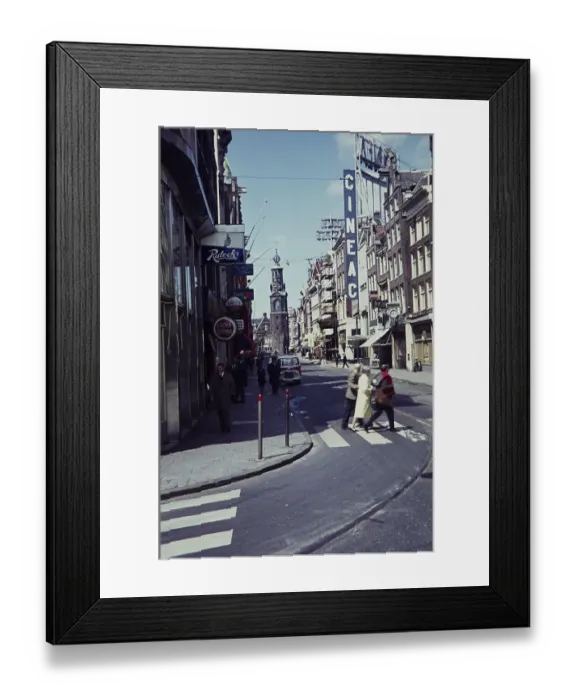 Framed Print : Cineac Restaurant Club, Reguliersbreestraat, Amsterdam, Netherlands, with a view of the Minttoren Munt Tower 1960s Framed Print : Cineac Restaurant Club, Reguliersbreestraat, Amsterdam, Netherlands, with a view of the Minttoren Munt Tower 1960s