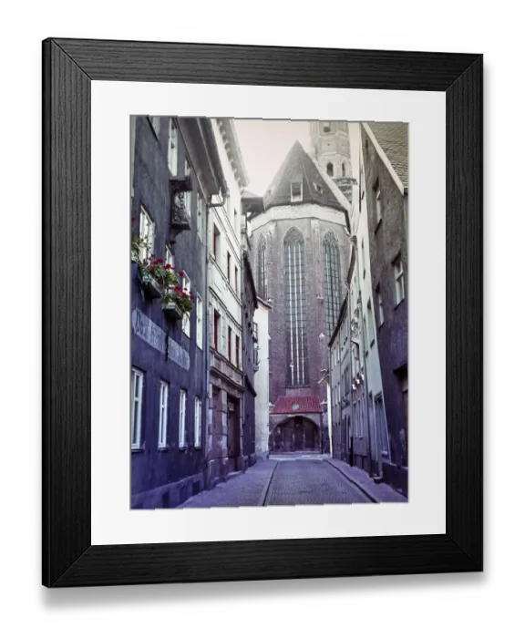 Framed Print : Historic buildings in the city of Landshut, Bavaria, Germany in 1970 Framed Print : Historic buildings in the city of Landshut, Bavaria, Germany in 1970