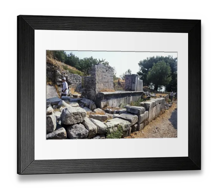 Framed Print : Archaeological excavation site ruins of the ancient Greek city of Priene, Turkey, 1997, Asia Framed Print : Archaeological excavation site ruins of the ancient Greek city of Priene, Turkey, 1997, Asia