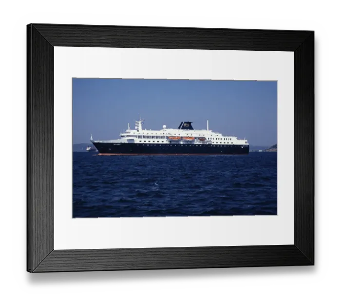 Framed Print : The cruise liner MV Minerva from Swan Hellenic is on holiday cruises in Izmir, Turkey, in 1997, Asia