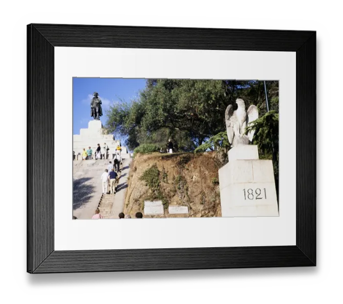 Framed Print : Statue and monument of Napoleon Bonaparte, Ajaccio, Corsica, France, 1998, Europe