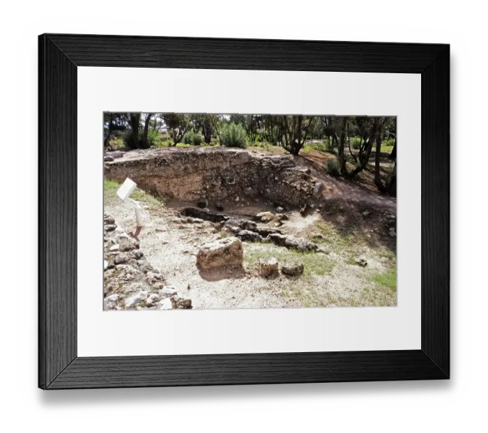 Framed Print : Remains of Roman water channels in Carthage, Tunis, Tunisia in 1998