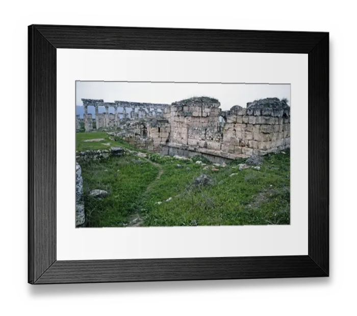 Framed Print : Ruins of Roman buildings at the archaeological site of Apamea, Syria, 1998 Baths, Asia