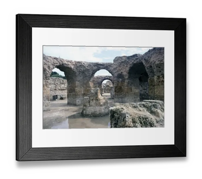 Framed Print : Roman ruins of the Antonine Baths of Antoninus Pius, in Carthage, Tunis, Tunisia, 1998, Africa