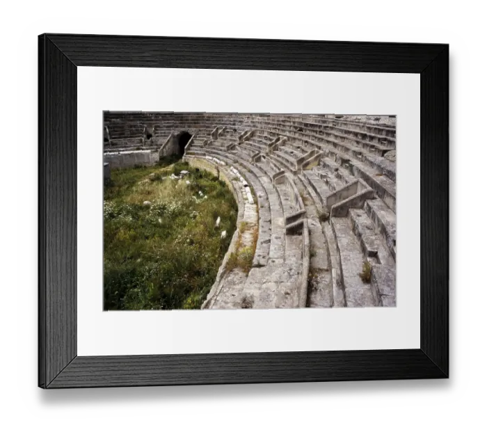 Framed Print : Roman amphitheatre, Anfiteatro romano, in Lecce, Apulia, Italy, Europe
