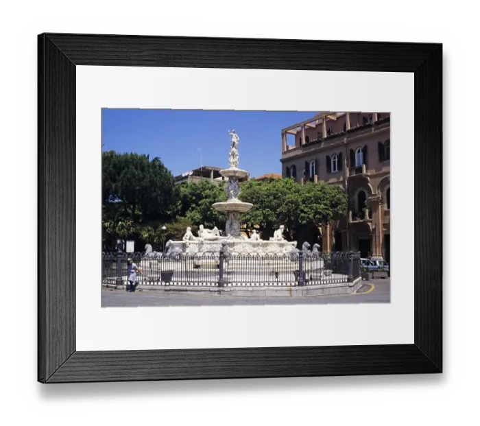 Framed Print : Fountain of Orion on the cathedral square, Messina, Sicily, Italy, 1999, Europe Framed Print : Fountain of Orion on the cathedral square, Messina, Sicily, Italy, 1999, Europe