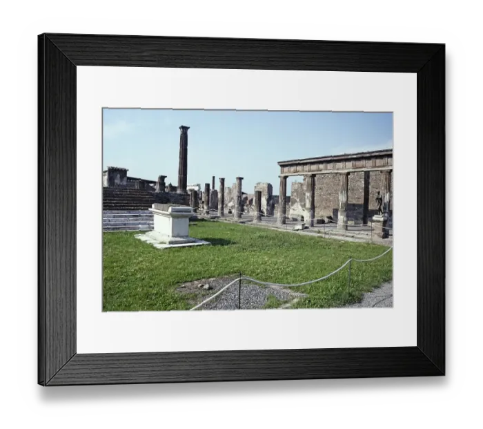 Framed Print : Temple of Apollo in the archaeological site of Roman Pompeii, Italy 1999