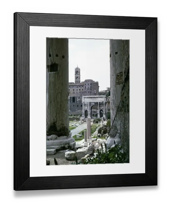 Framed Print : Ruins of the ancient Roman Senate House, Rome, Italy 1974