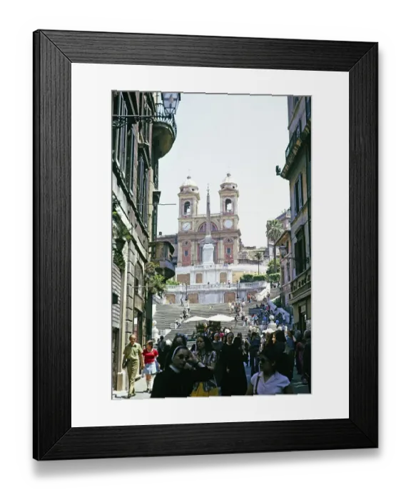 Framed Print : Spanish Steps, Scalinata di Trinita dei Monti, Rome, Italy in 1974