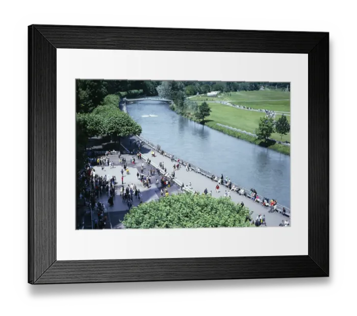 Framed Print : Riverside gardens and paths along the river Ousse, Lourdes, France 1973 Framed Print : Riverside gardens and paths along the river Ousse, Lourdes, France 1973