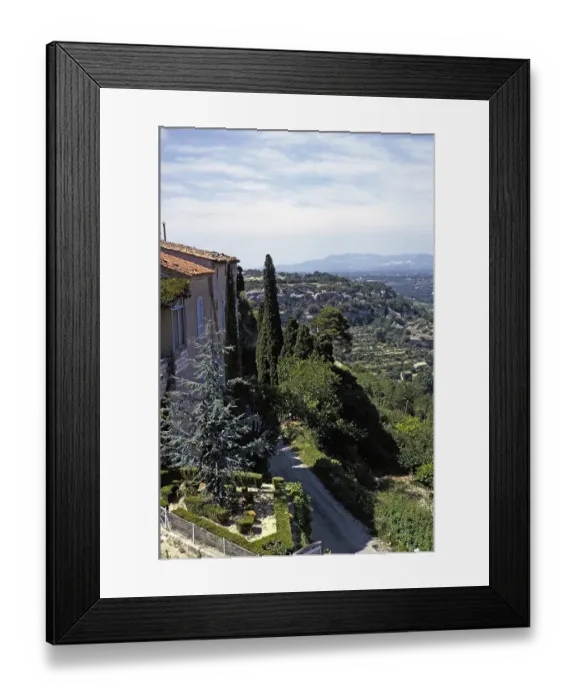 Framed Print : Landscape on the hill of the village of Venasque, Vaucluse, Provence, France 1974 Framed Print : Landscape on the hill of the village of Venasque, Vaucluse, Provence, France 1974