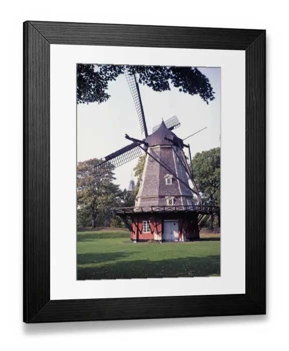 Framed Print : Windmuehle in der Festung Kastellet in Kopenhagen, Daenemark, 1982