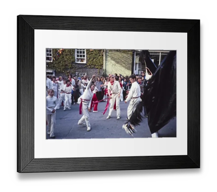 Framed Print : Obby Horse May Day Festival, Padstow, Cornwall, England, UK 1975 Framed Print : Obby Horse May Day Festival, Padstow, Cornwall, England, UK 1975