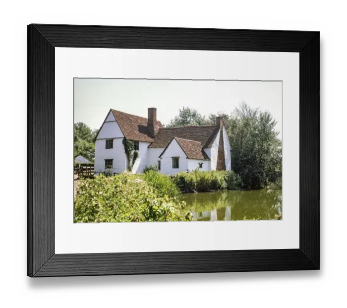 Framed Print : Willy Lott's cottage, Flatford Miill, Suffolk, England, UK Juli 1976 Framed Print : Willy Lott's cottage, Flatford Miill, Suffolk, England, UK Juli 1976