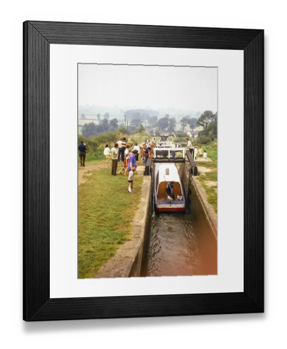 Framed Print : Foxton Locks, Grand Union Canal, Leicestershire, England, UK August 1973