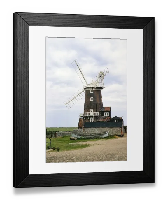 Framed Print : Windmuehle, Cley next the Sea, Norfolk, England, UK, Juli 1970