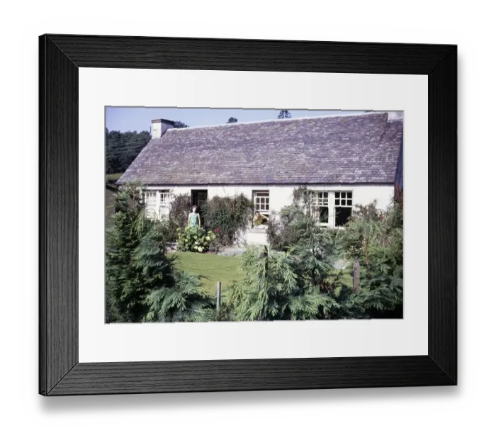 Framed Print : Holiday cottage, Comrie, Highlands, Scotland 1968