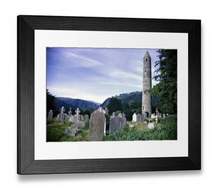 Framed Print : The Round Tower, County Wicklow, Glendalough, Republic of Ireland, 1969 Framed Print : The Round Tower, County Wicklow, Glendalough, Republic of Ireland, 1969