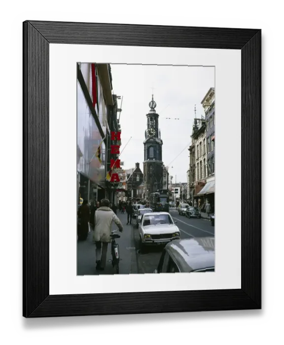 Framed Print : Tram and people next to the Munttoren or Munt Tower, Amsterdam city centre, Netherlands 1971 Framed Print : Tram and people next to the Munttoren or Munt Tower, Amsterdam city centre, Netherlands 1971